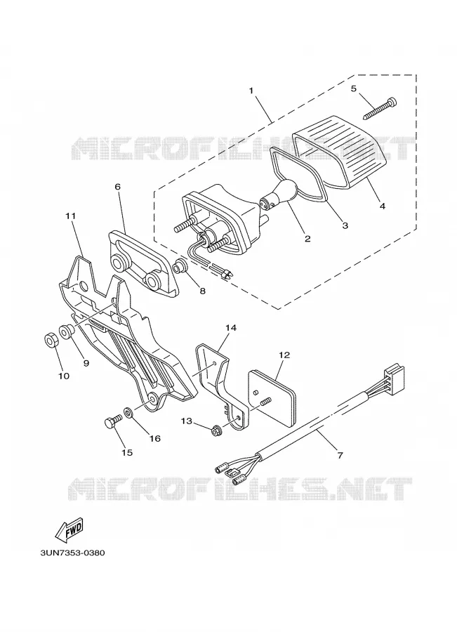 FEU ARRIERE Yamaha MOTO 50 2000 DTLC  DT50LC
