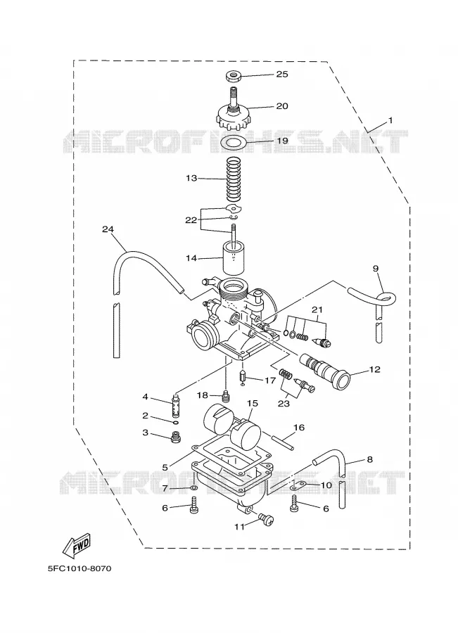 CARBURATEUR Yamaha MOTO 50 2000 DTLC  DT50LC