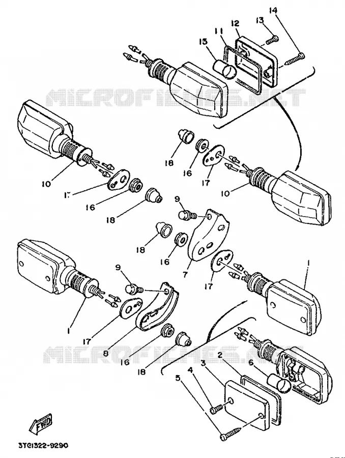 CLIGNOTANT Yamaha MOTO 50 1989 DTMX  DT50MX
