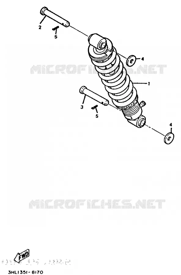 AMORTISSEUR ARRIERE Yamaha MOTO 50 1989 DTR  DT50R