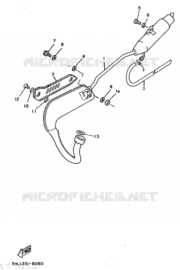 ECHAPPEMENT Yamaha MOTO 50 1992 DTR  DT50R