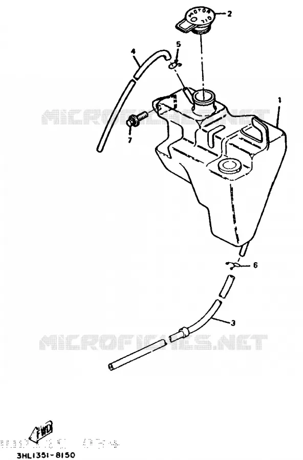 RESERVOIR D'HUILE Yamaha MOTO 50 1995 DTR  DT50R