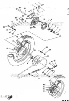 ROUE ARRIERE pour Yamaha DTR 1997