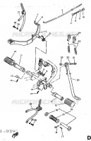SUPPORT / REPOSE PIEDS pour Yamaha DTR 1997