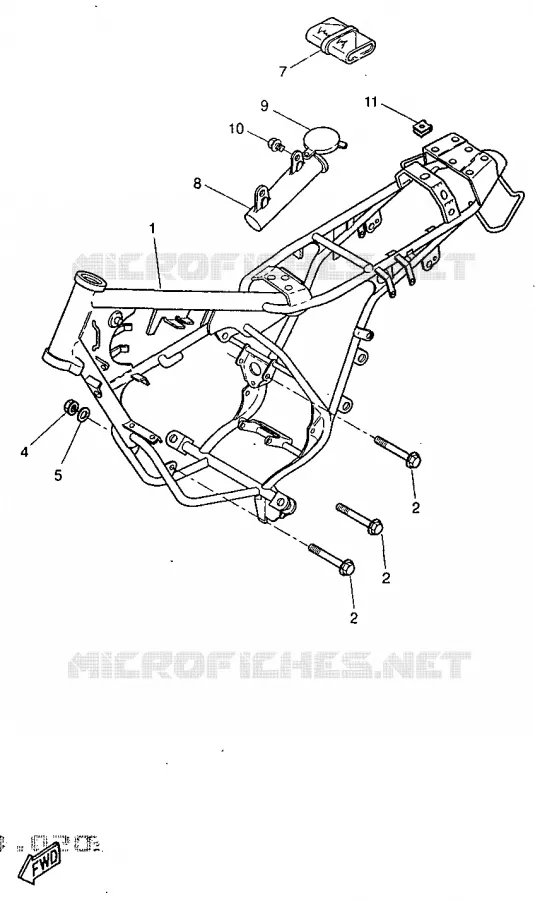 CADRE Yamaha MOTO 50 1997 DTR  DT50R