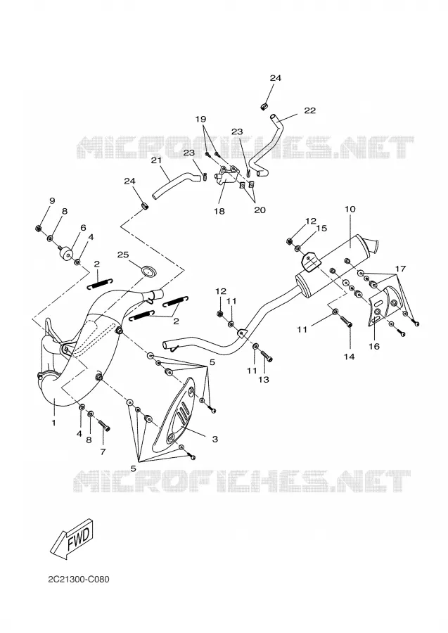 ECHAPPEMENT Yamaha MOTO 50 2005 DTR  DT50R