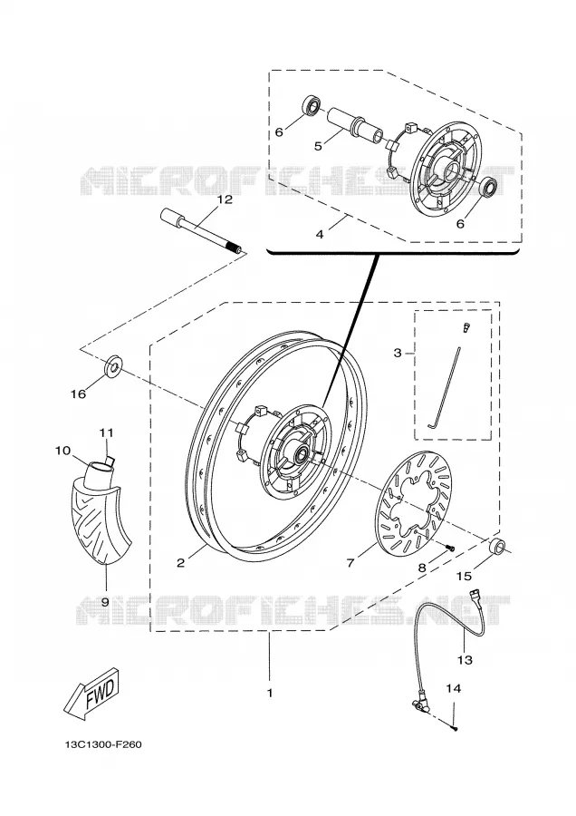 ROUE AVANT 2 Yamaha MOTO 50 2008 DTR  DT50R