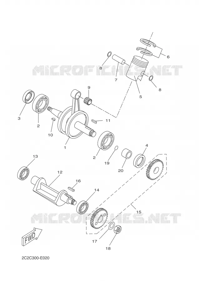 VILEBREQUIN / PISTON Yamaha MOTO 50 2004 DTR  DT50RSM