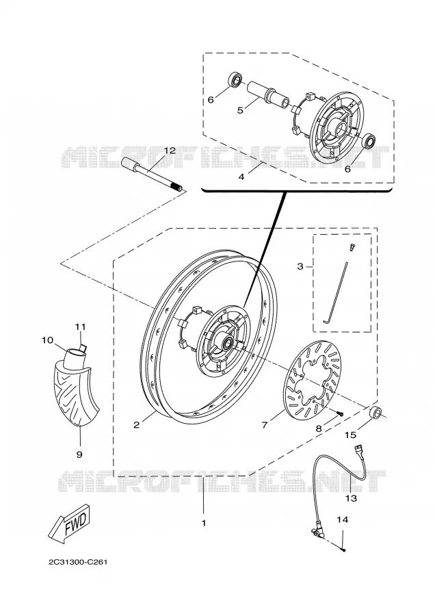 ROUE AVANT 2 Yamaha MOTO 50 2004 DTR  DT50RSM