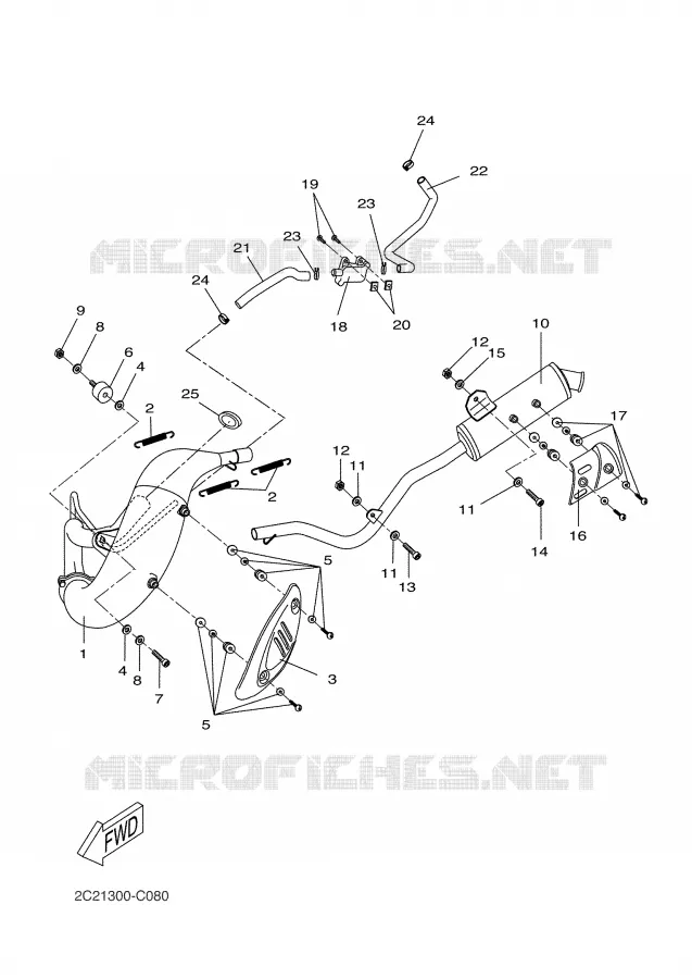ECHAPPEMENT Yamaha MOTO 50 2006 DTR  DT50RSM