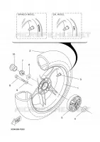 ROUE ARRIERE pour Yamaha AEROX 2007