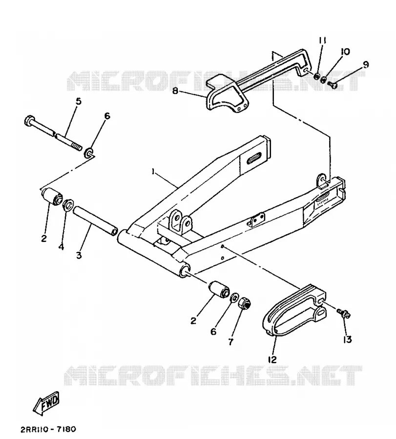 BRAS ARRIERE Yamaha MOTO 50 1987 MINIMOTO  YSR50