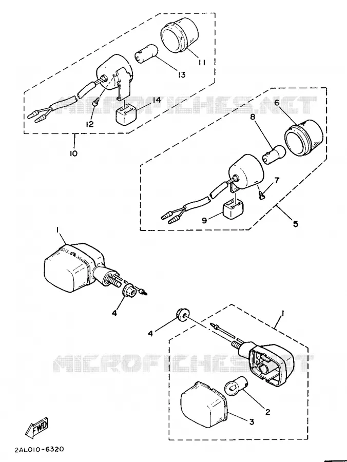 CLIGNOTANT Yamaha MOTO 50 1987 MINIMOTO  YSR50