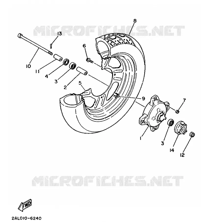 ROUE AVANT Yamaha MOTO 50 1987 MINIMOTO  YSR50