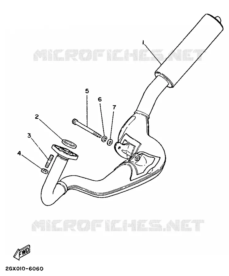 ECHAPPEMENT Yamaha MOTO 80 1988 MINIMOTO  YSR80