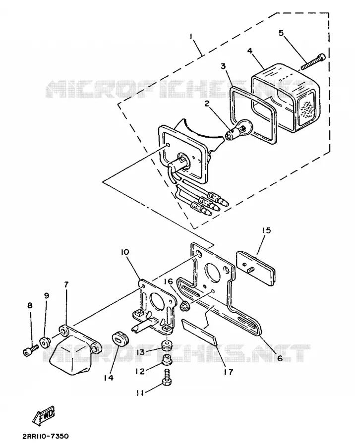 FEU ARRIERE Yamaha MOTO 80 1988 MINIMOTO  YSR80