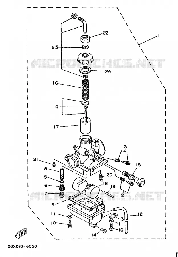 CARBURATEUR Yamaha MOTO 80 1988 MINIMOTO  YSR80