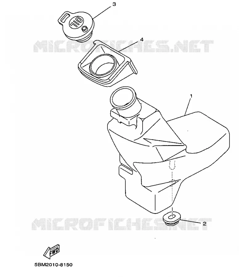 RESERVOIR A ESSENCE Yamaha SCOOTER 50 1998 Autres modeles  YV50