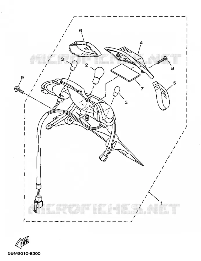 FEU ARRIERE Yamaha SCOOTER 50 1998 Autres modeles  YV50
