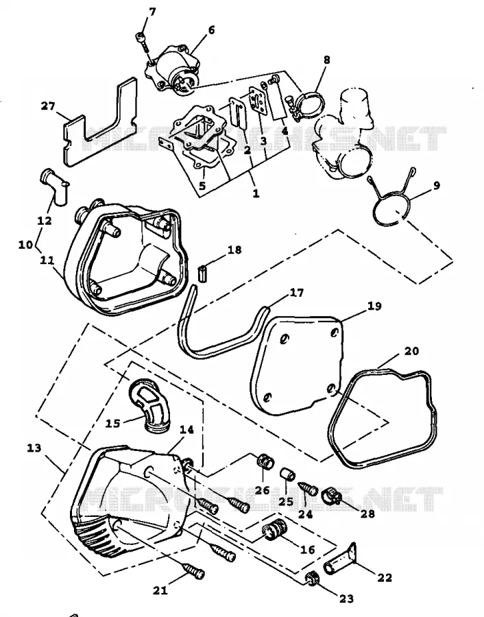 ECHAPPEMENT Yamaha SCOOTER 100 1999 BWS  YW100E