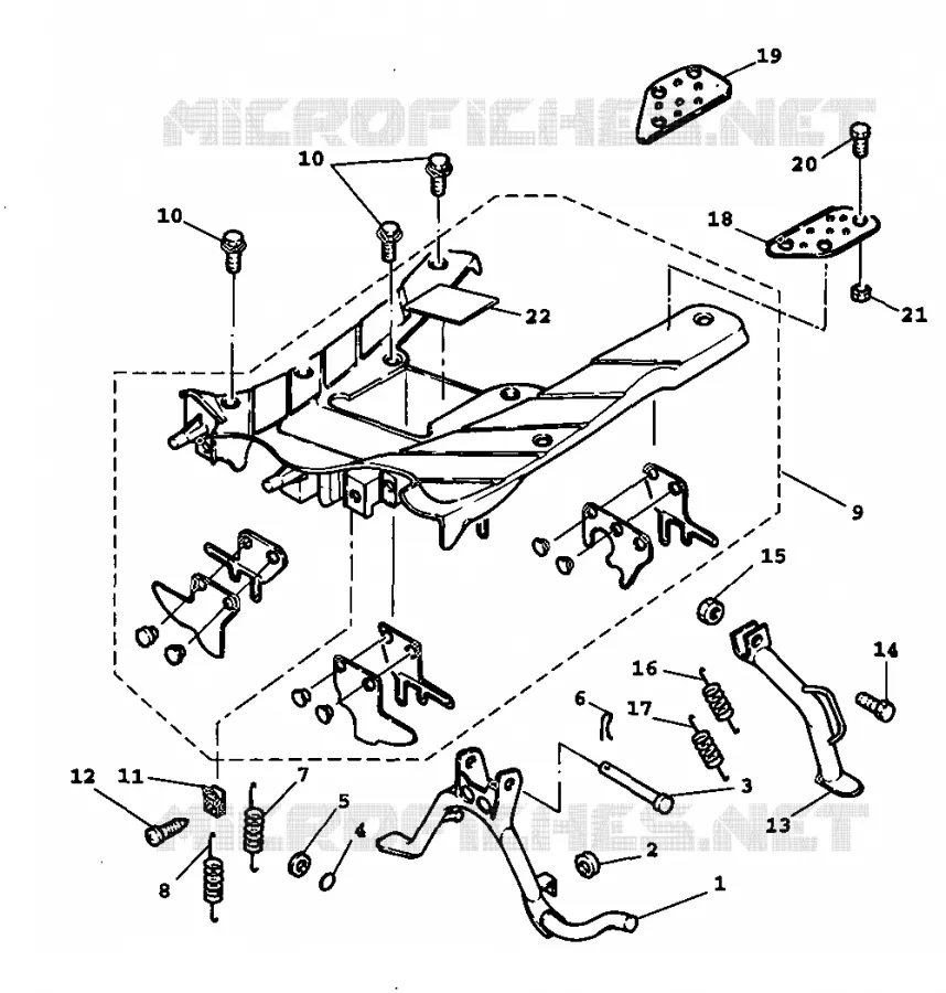 SUPPORT / REPOSE PIEDS Yamaha SCOOTER 100 1999 BWS  YW100E