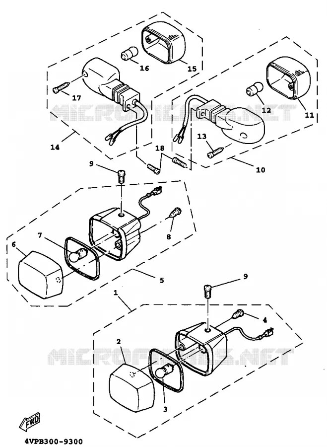 CLIGNOTANT Yamaha SCOOTER 100 1999 BWS  YW100E