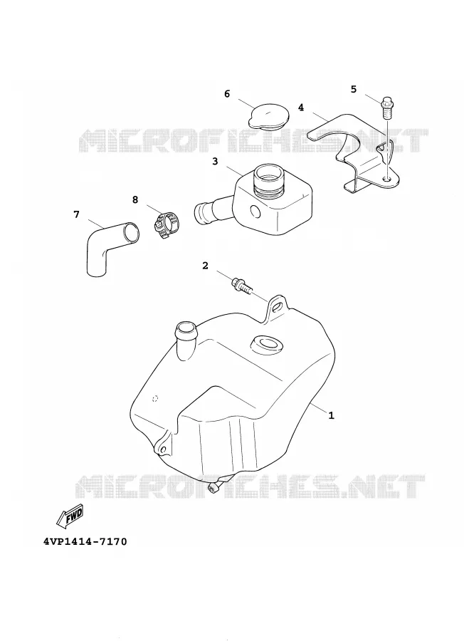 RESERVOIR D'HUILE Yamaha SCOOTER 100 2001 BOOSTER  YW100E