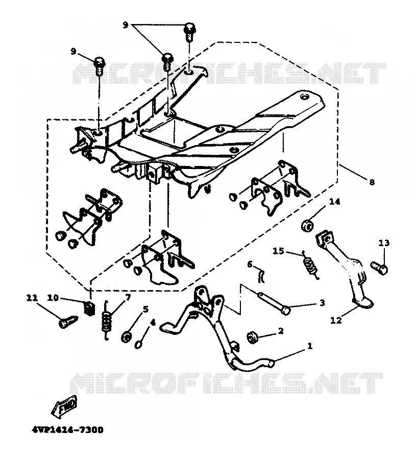 SUPPORT / REPOSE PIEDS Yamaha SCOOTER 100 1999 BOOSTER  YW100T
