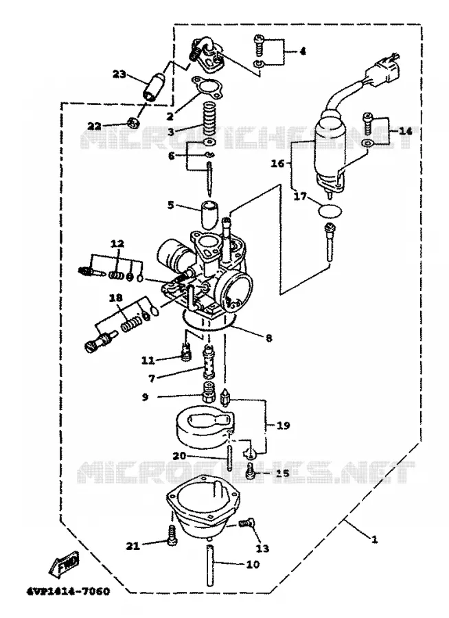 CARBURATEUR Yamaha SCOOTER 100 2000 BOOSTER  YW100T
