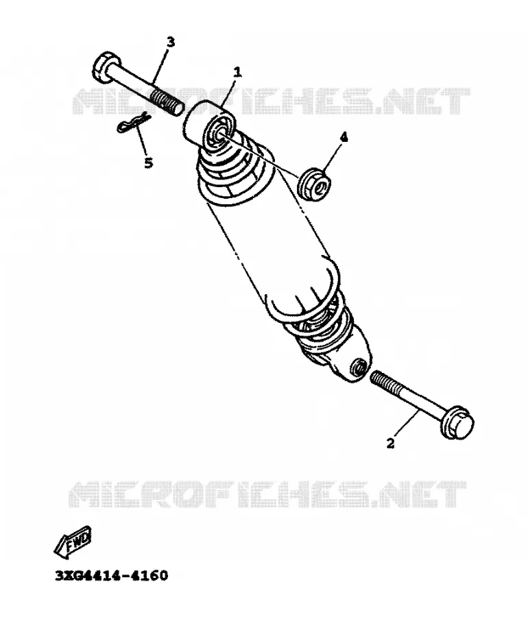 AMORTISSEUR ARRIERE Yamaha SCOOTER 100 2000 BOOSTER  YW100T