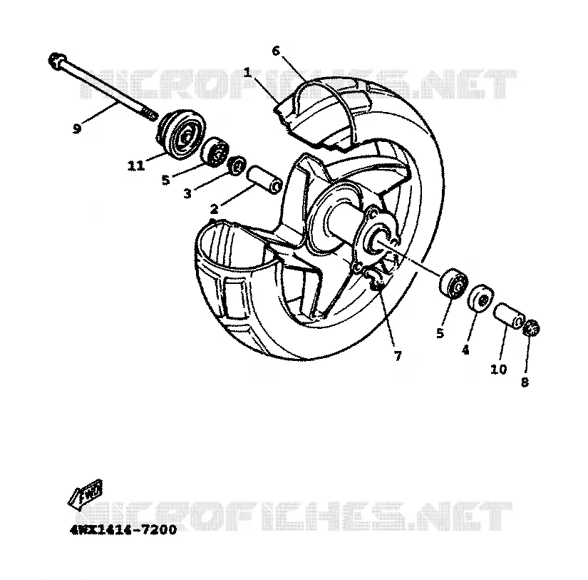 ROUE AVANT Yamaha SCOOTER 100 2000 BOOSTER  YW100T