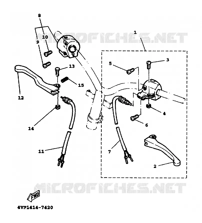 COMMODO / LEVIER Yamaha SCOOTER 100 2000 BOOSTER  YW100T