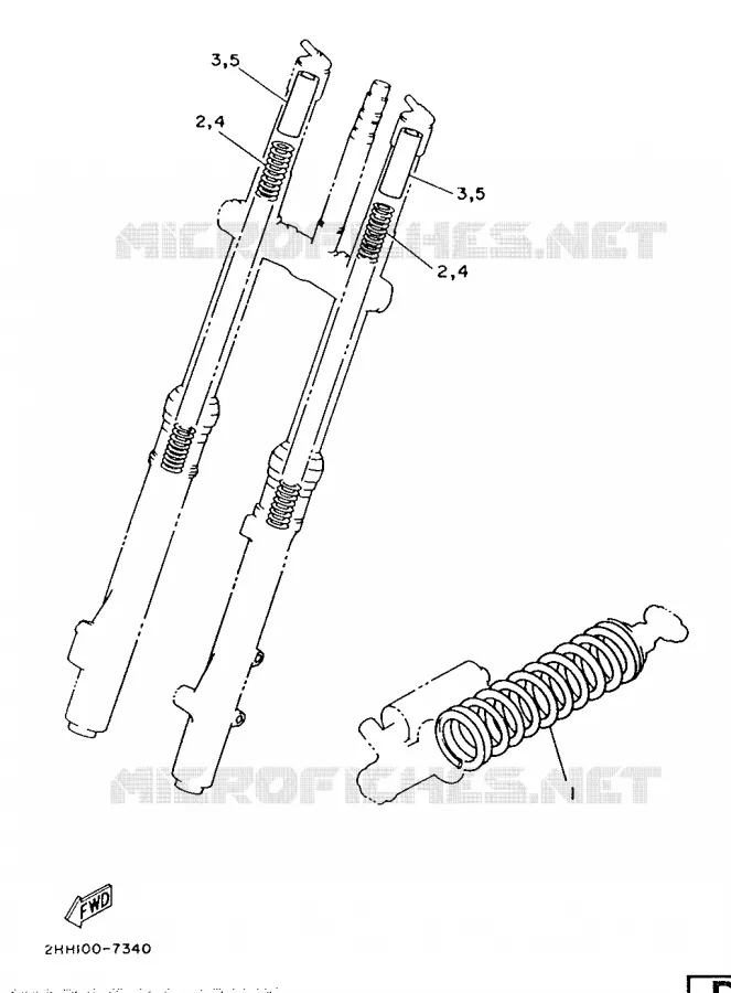 PIÈCES OPTIONNELLES - PARTIE CYCLE Yamaha MOTO 125 1987 YZ  YZ125