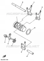 BARILLET DE SELECTION / FOURCHETTES pour Yamaha YZ 1991