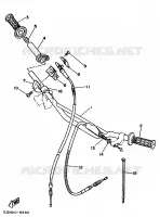 GUIDON ET CABLES pour Yamaha YZ 1991