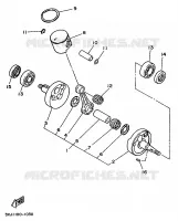 VILEBREQUIN / PISTON pour Yamaha YZ 1991