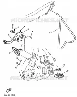 SUPPORT / REPOSE PIEDS pour Yamaha YZ 1991