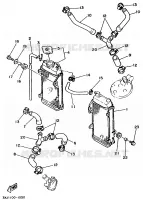 RADIATEUR / DURITES pour Yamaha YZ 1991