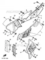 CACHE LATERAL   RESERVOIR D'HUILE pour Yamaha YZ 1994