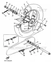 ROUE ARRIERE pour Yamaha YZ 1998