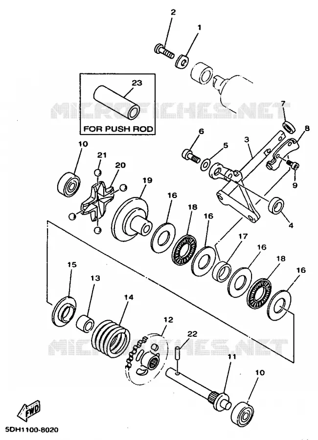 VALVE D'ECHAPPEMENT Yamaha MOTO 125 1998 YZ  YZ125