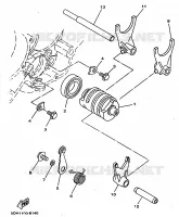 BARILLET DE SELECTION / FOURCHETTES pour Yamaha YZ 1999