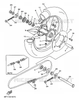 ROUE ARRIERE pour Yamaha YZ 1999
