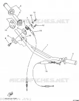 GUIDON ET CABLES pour Yamaha YZ 1999