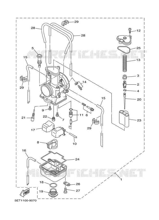 CARBURATEUR Yamaha MOTO 125 2000 YZ  YZ125