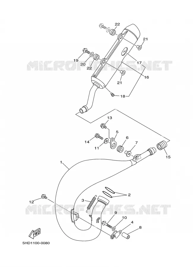 ECHAPPEMENT Yamaha MOTO 125 2000 YZ  YZ125