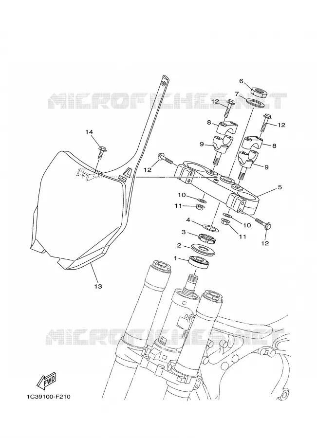 DIRECTION Yamaha MOTO 125 2009 YZ  YZ125