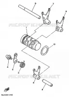 BARILLET DE SELECTION / FOURCHETTES pour Yamaha YZ 1991