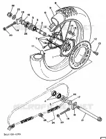 ROUE ARRIERE pour Yamaha YZ 1991