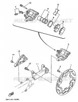 ETRIER DE FREIN ARRIERE pour Yamaha YZ 1991